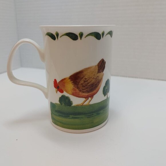 Vintage 1999 Roy Kirkham Rooster Fine Bone TEA/COFFEE MUG FarmHouse collectible - Picture 3 of 3